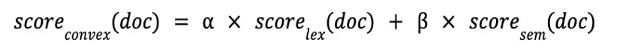 Weighted Sum formula