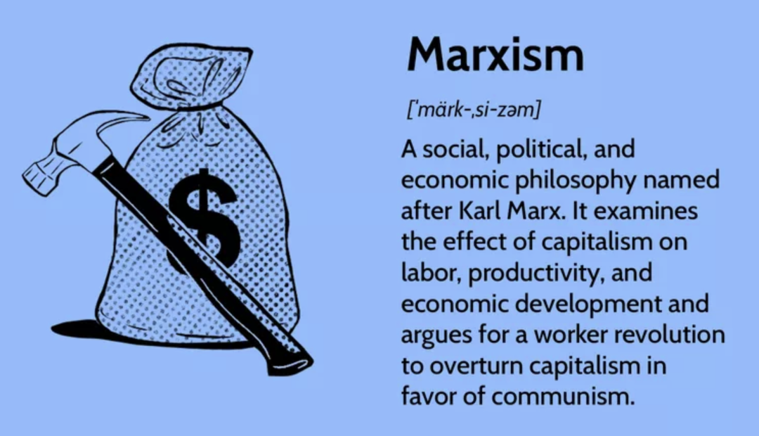 Diagram of Marxist focus on who owns the means of production