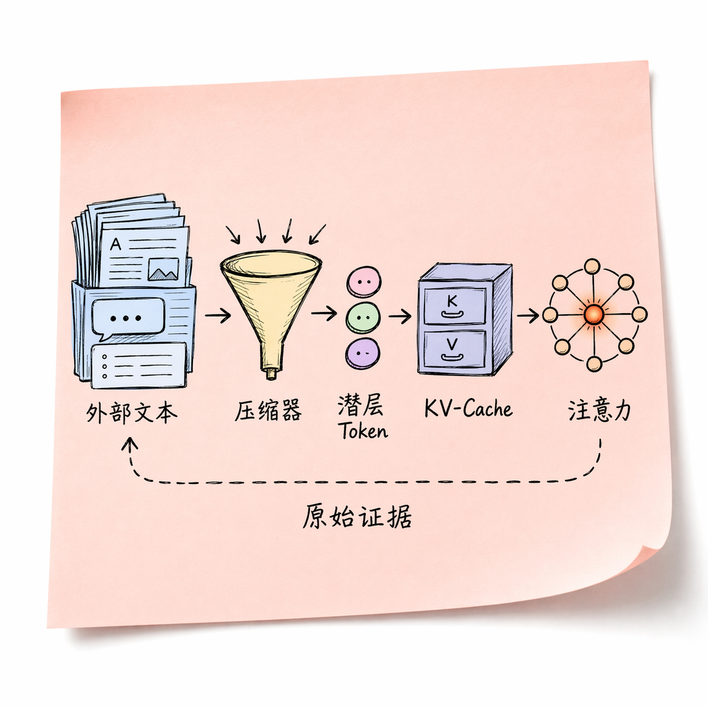 LycheeMemory latent tokens injected into attention like a KV-cache