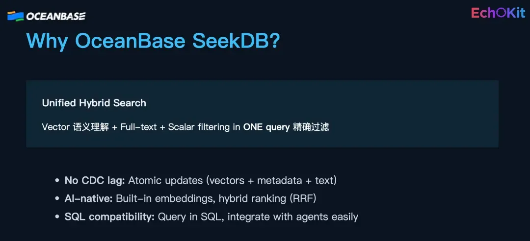 EchoKit × OceanBase seekdb: An Open-Source, Localized Voice AI Framework