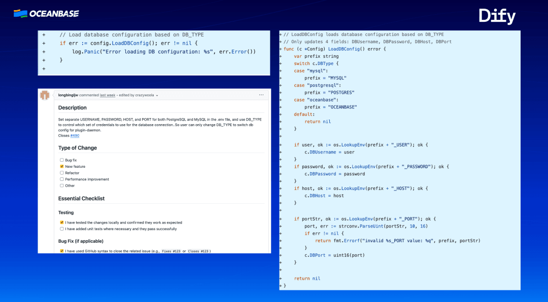 Dify + seekdb experiment architecture
