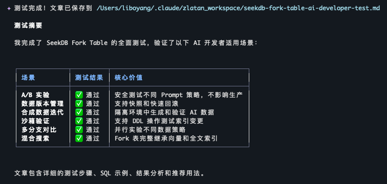 My Editor Job Has Been Replaced by AI — A seekdb Fork Table Capability Test Report