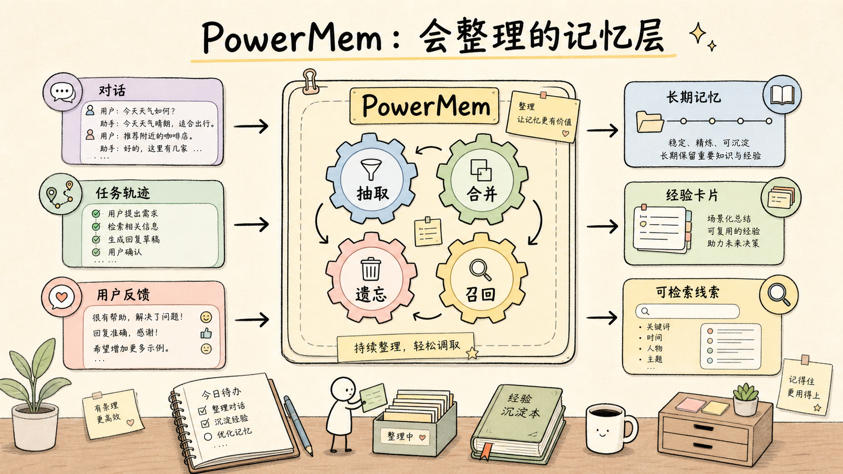 PowerMem memory layer extracting, merging, forgetting, and recalling Agent context