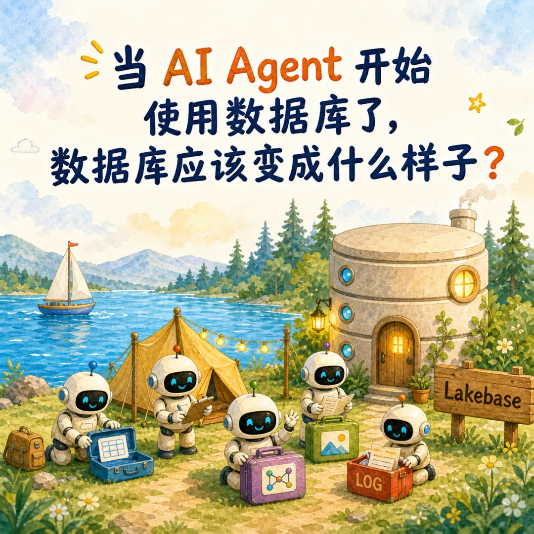 Lakebase landscape illustration showing Agents using a unified database foundation in production